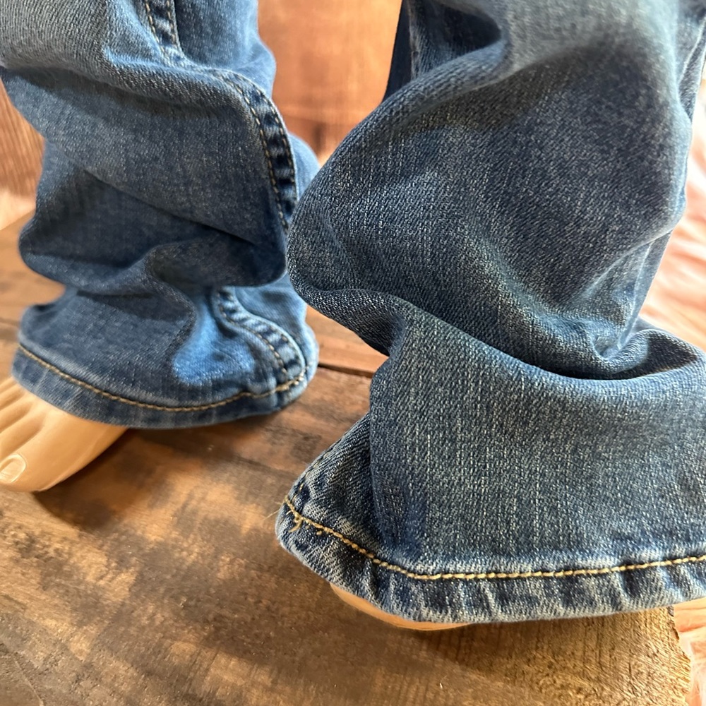 OshKosh Girls Size 5 Slim Bootcut Jeans Blue Denim Stretch Adjustable Fit - Picture 5 of 10